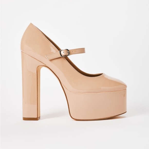 🆕 Mary Jane Platform Pump in Ruby Tan Cream - Picture 2 of 6